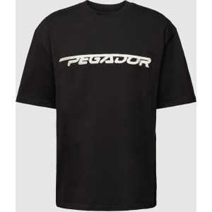 Czarny t-shirt Pegador z bawełny
