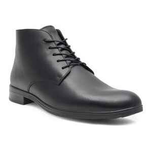 Czarne buty zimowe Lasocki sznurowane w stylu casual