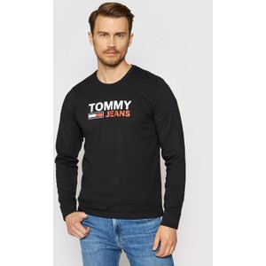 T-shirt Tommy Jeans w młodzieżowym stylu z długim rękawem