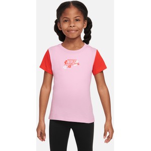 Różowa bluzka dziecięca Nike z bawełny