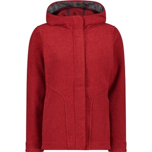 Czerwona kurtka CMP krótka z wełny w stylu casual