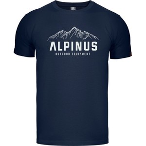 Granatowy t-shirt Alpinus z krótkim rękawem