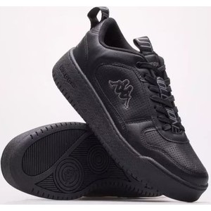 Czarne buty sportowe Kappa sznurowane z płaską podeszwą