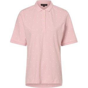 Różowa bluzka Franco Callegari z krótkim rękawem z bawełny w stylu casual
