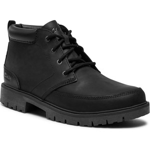 Czarne buty zimowe Clarks sznurowane w stylu casual