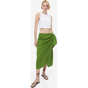 Zielona spódnica H & M w stylu casual midi