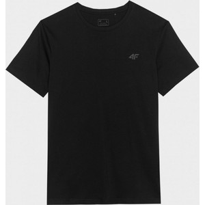 Czarny t-shirt 4F z krótkim rękawem w stylu casual