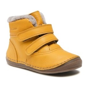 Żółte buty dziecięce zimowe Froddo na rzepy