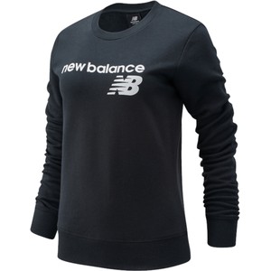 Czarna bluza New Balance bez kaptura w sportowym stylu z tkaniny
