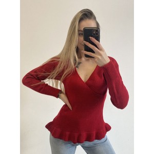Czerwony sweter Pakuten w stylu casual