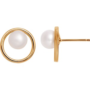 Pearls - Biżuteria Yes Kolczyki srebrne pozłacane z perłami - Pearls