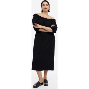 Czarna sukienka H & M hiszpanka z odkrytymi ramionami