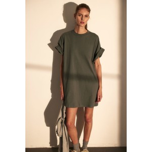 Zielona sukienka H & M oversize mini w stylu casual