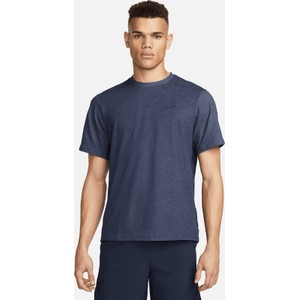Niebieski t-shirt Nike z bawełny z krótkim rękawem