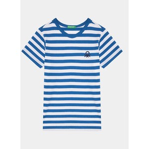 Koszulka dziecięca United Colors Of Benetton dla chłopców w paseczki z krótkim rękawem