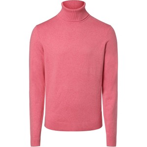 Różowy sweter Finshley & Harding z bawełny w stylu casual z golfem