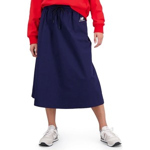 Granatowa spódnica New Balance midi w sportowym stylu