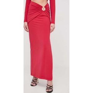 Czerwona spódnica Bardot maxi