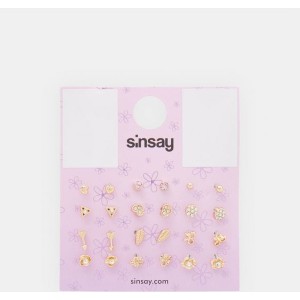 Sinsay - Kolczyki 12 pack - złoty