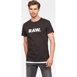Czarny t-shirt G-Star Raw w młodzieżowym stylu