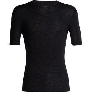 Czarny t-shirt Icebreaker z krótkim rękawem z wełny