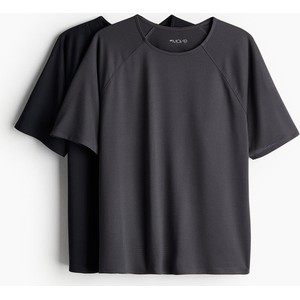 T-shirt H & M w sportowym stylu z okrągłym dekoltem z krótkim rękawem