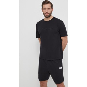 Czarny t-shirt Calvin Klein Underwear z krótkim rękawem w stylu casual