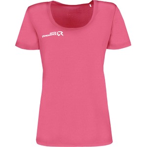 Różowy t-shirt Rock Experience z okrągłym dekoltem w sportowym stylu z krótkim rękawem