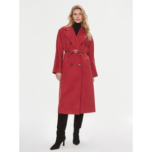 Czerwony płaszcz Imperial w stylu casual oversize