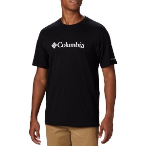 Czarny t-shirt Columbia z dzianiny