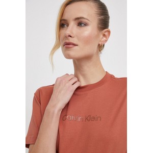 T-shirt Calvin Klein z okrągłym dekoltem z bawełny w stylu casual