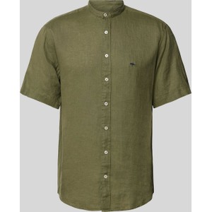 Zielona koszula Fynch Hatton z krótkim rękawem ze stójką