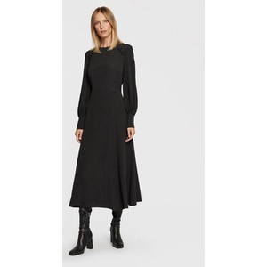 Czarna sukienka Ivy Oak w stylu casual z długim rękawem