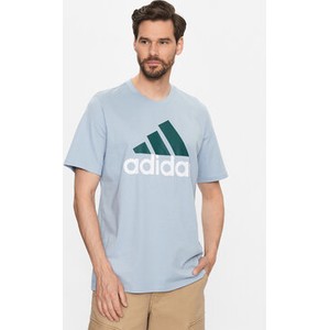 T-shirt Adidas w sportowym stylu z dżerseju z krótkim rękawem
