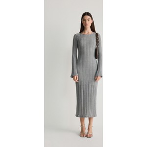 Sukienka Reserved z bawełny w stylu casual z długim rękawem