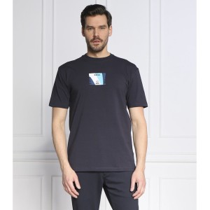 T-shirt Hugo Boss z krótkim rękawem w młodzieżowym stylu z nadrukiem