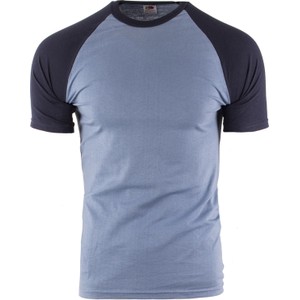 Niebieski t-shirt Risardi z krótkim rękawem