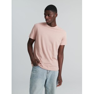 Różowy t-shirt Sinsay z bawełny w stylu casual