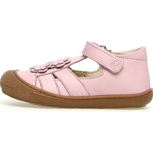 Różowe buty dziecięce letnie Naturino dla dziewczynek ze skóry