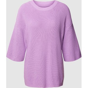 Fioletowy sweter Brax z bawełny w stylu casual
