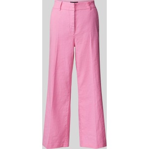 Różowe spodnie Cambio w stylu retro z bawełny