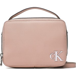 Różowa torebka Calvin Klein średnia matowa
