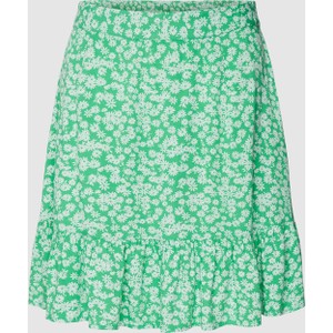 Zielona spódnica Pieces mini w stylu casual