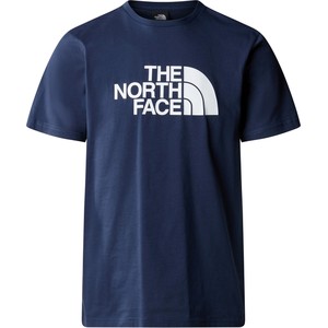 Niebieski t-shirt The North Face z wełny w młodzieżowym stylu