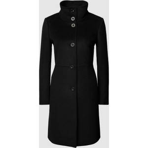 Czarny płaszcz Esprit bez kaptura w stylu casual z wełny