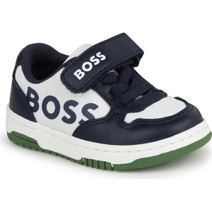 Granatowe buty sportowe dziecięce Hugo Boss na rzepy