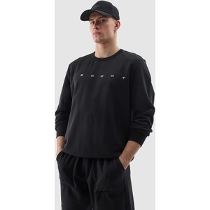 Czarna bluza 4F w sportowym stylu z bawełny