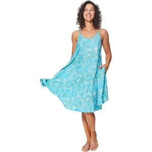 Niebieska sukienka Ipanima z dekoltem w kształcie litery v