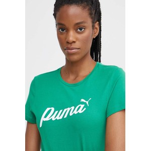 T-shirt Puma z okrągłym dekoltem z bawełny w sportowym stylu
