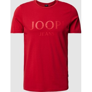 Czerwony t-shirt Joop! z bawełny